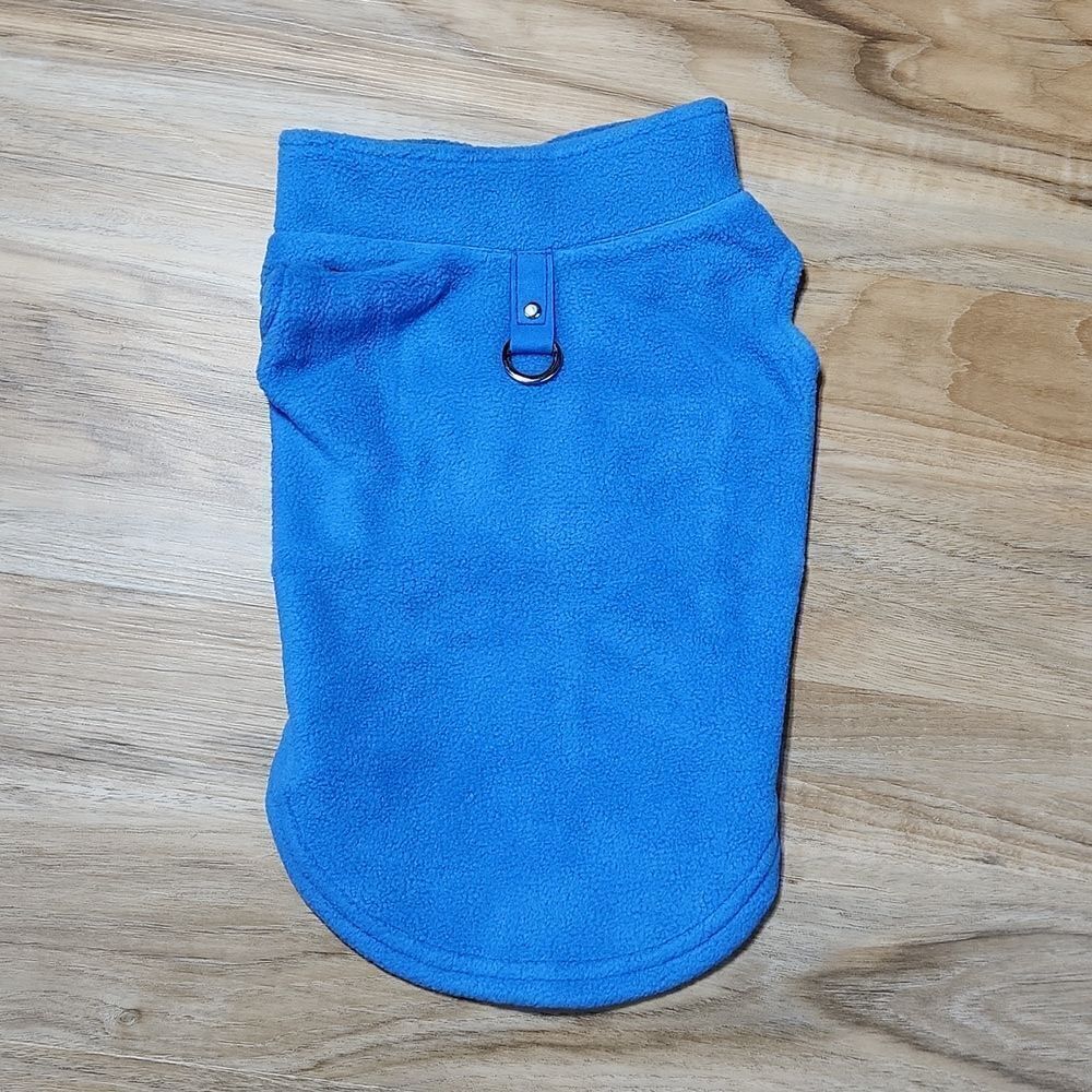 🔹️NIB Blue Fleece Sweater Vest w/Leash Ring Large